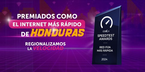 Cable Color recibe premio de firma internacional por tener la red fija más rápida de Honduras