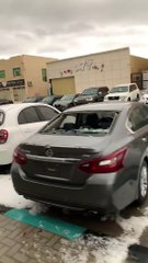 Snow falling at Dubai