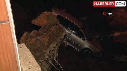 Kartal'da Toprak Kayması: Otomobil İnşaat Temeline Düştü