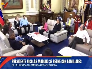Desde Miraflores el Pdte. Maduro se reúne con familiares de la lideresa colombiana Piedad Córdoba