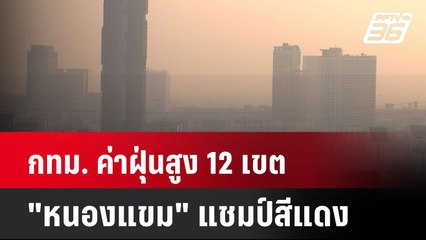 กทม. ค่าฝุ่นสูง 12 เขต "หนองแขม" แชมป์สีแดง | โชว์ข่าวเช้านี้  |  22 ม.ค. 68