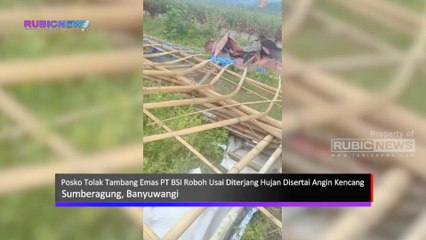 Posko Tolak Tambang Emas PT BSI Roboh Usai Diterjang Hujan Disertai Angin Kencang, Warga Sebut Posko Itu Sangat Bersejarah