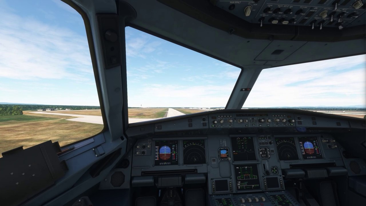 Captain's View Arrival Arrival Gulf Air A320neo at Hartsfield-Jackson Atlanta International Airport (ATL), Atlanta, USA