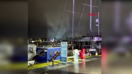 Bodrum Limanı'nda hortum paniği!