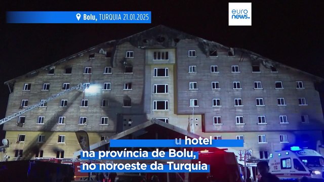 Nove pessoas detidas após incêndio em estância de esqui no noroeste da Turquia