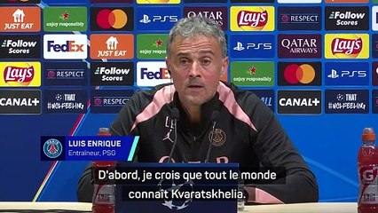Enrique : "Kvaratskhelia correspond parfaitement à notre idée du football"