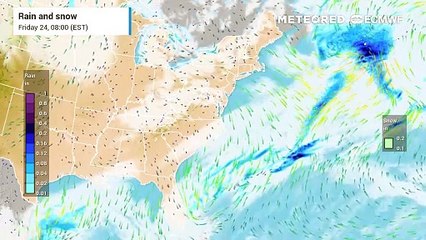 Rain and snow sweep across the U.S. from Friday through Sunday.