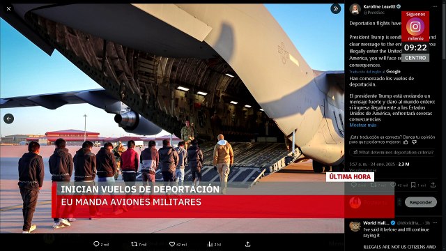 Inician vuelos de deportación de migrantes ilegales en Estados Unidos