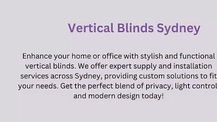 Vertical Blinds in Sydney