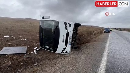 Çin kafilesini taşıyan otobüs devrildi: 3 yaralı
