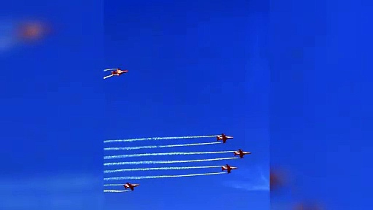 indian air force suryakiran aerobatic team perform in skies kutch three days air show gujarat