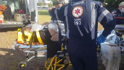 Vítima de grave acidente na BR-369 é levada de helicóptero ao HUOP
