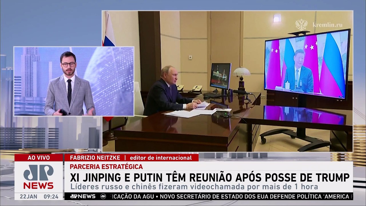Xi Jinping e Putin têm reunião após posse de Trump; Fabrizio Neitzke comenta