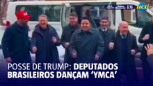 Deputados bolsonaristas dançam YMCA em comemoração à posse de Trump