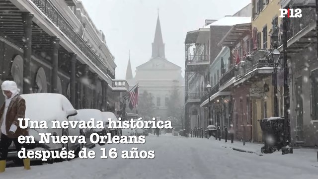 Nueva Orleans recibe una nevada histórica después de 16 años