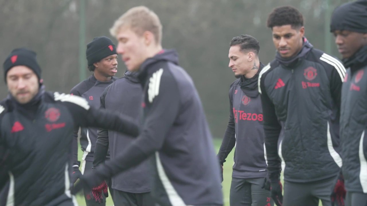 Manchester United train ahead of UEFA Europa League clash with Rangers