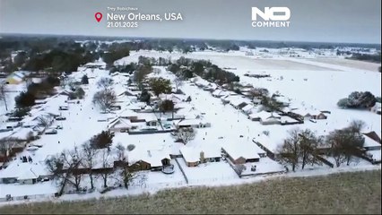 NO COMMENT: Peleas virales de bolas de nieve y trineos por Texas y la costa del Golfo