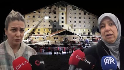 Otel yangınında pencereden atlayarak kurtulan anne ve kızı, korku dolu anları anlattı