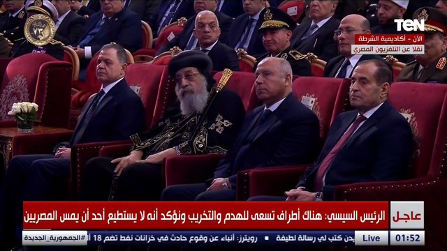 السيسي لـ المصريين : بفضل الله وقوته محدش هيقدر يقرب من البلد دي