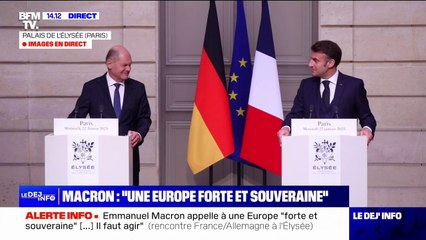 Emmanuel Macron: "La seule réponse aux temps dans lesquels nous entrons, c'est plus d'unité, plus d'ambition et d'audace et plus d'indépendance"