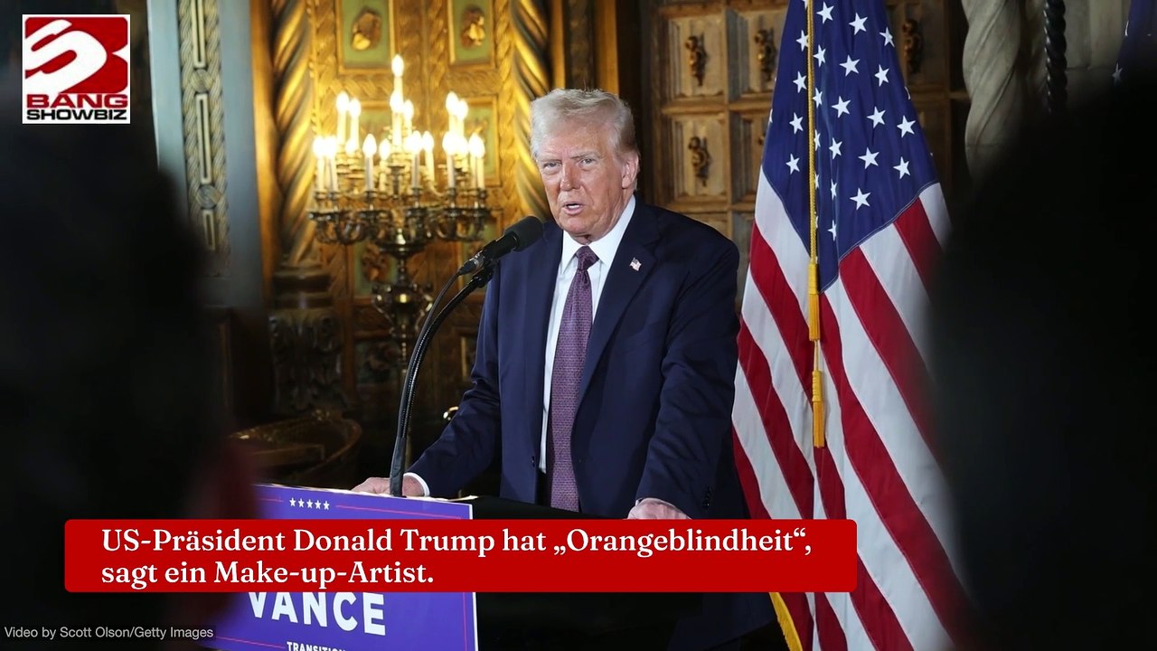 Donald Trump hat ,Orangeblindheit', sagt Make-up-Artist