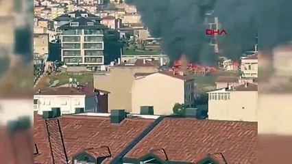 Üsküdar'da işçilerin kaldığı konteynerlerde yangın çıktı