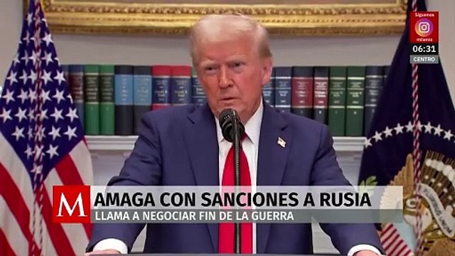 Trump amaga con sanciones a Rusia si se niega a negociar el fin de la guerra con Ucrania