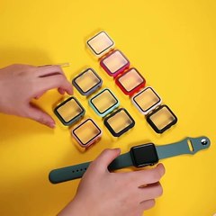 Glass+Case For Apple Watch Series 8 7 6 5 3 SE 45mm 41mm 44mm