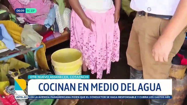 Familias en Quillacollo no tienen donde trasladarse y están viviendo una semana en sus casas inundadas
