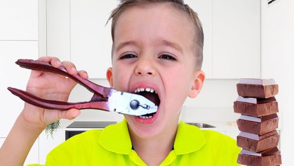 Vlad and Nikita staged a chocolate challenge - harmful sweets story