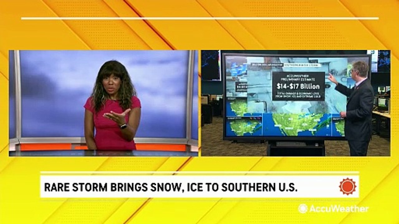 Rare winter storm causes billions in economic loss for South