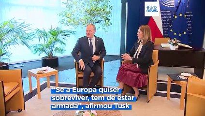 Tusk faz forte apelo por uma Europa "armada" e insurge-se contra Pacto Ecológico