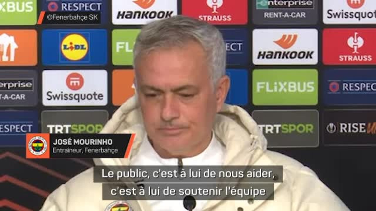 Fenerbahçe - Avec 10 blessés, Mourinho veut le soutien des fans contre Lyon, "un adversaire très difficile"
