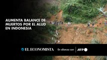 Aumenta balance de muertos por el alud en Indonesia