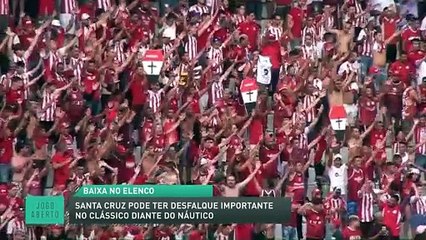 Santa Cruz pode ter desfalque importante no Clássico diante do Náutico