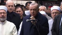 Cumhurbaşkanı Erdoğan, otel yangınında ölen 8 kişilik ailenin cenazesine katıldı