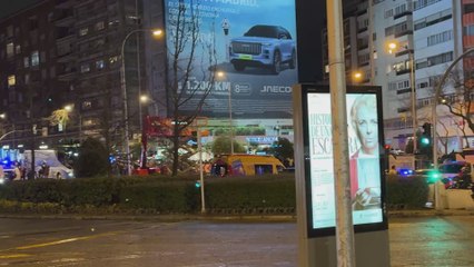 El bus del Real Madrid llegando al estadio