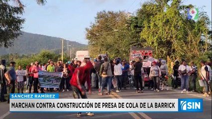 Protestan en contra de construcción de presa de cola Barrick | Primera Emisión SIN