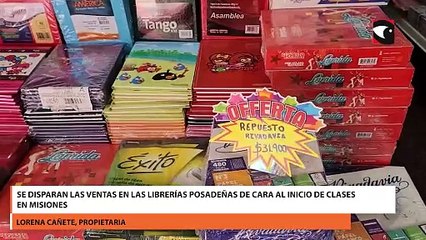 Se disparan las ventas en las librerías posadeñas de cara al inicio de clases en Misiones