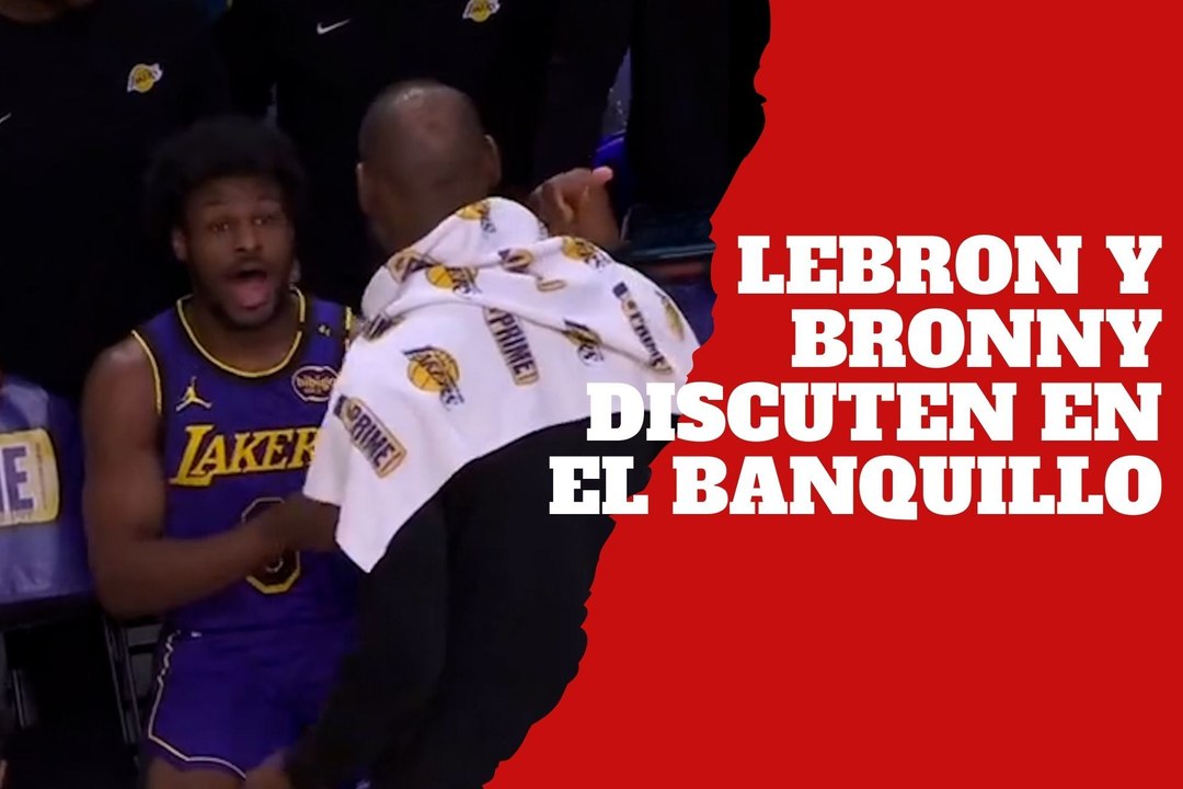 ¡Aumentan las tensiones familiares! LeBron y Bronny James comparten su primer intercambio acalorado durante un partido de los Lakers