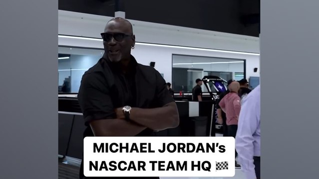 Inside Michael Jordan and Denny Hamlin’s stunning NASCAR HQ featuring Air Jordan sneakers wall