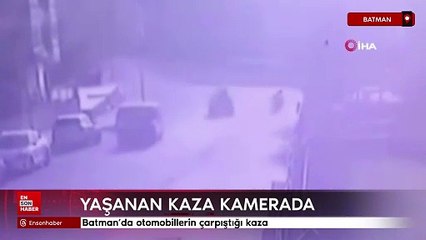 Batman'da otomobillerin çarpıştığı kaza