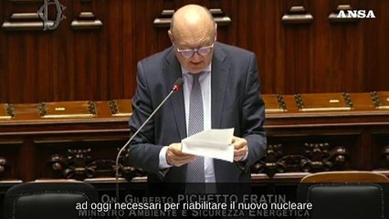 Pichetto Fratin: "Stasera il ddl sul nucleare a Palazzo Chigi"