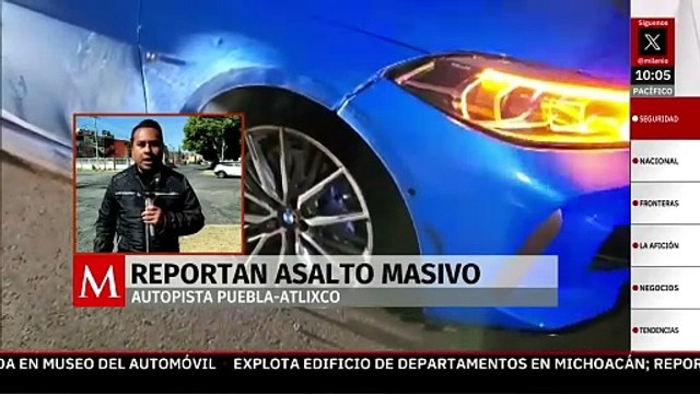 Reportan asalto masivo en la autopista Atlixcáyotl; caseta de cobro se deslinda