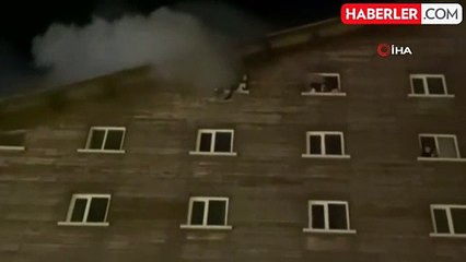 Bolu'daki Otel Yangınında Çaresizlik Anları Kamerada