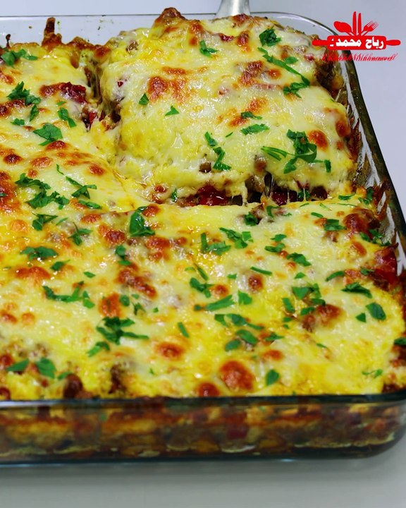 صينية خضار ولحم مفروم وجبة متكاملة وعائلية لذة الخضار مع اللحم المفروم في صينية واحدة مع رباح محمد