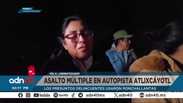 A punta de pistola, asaltan a tres automovilistas en la autopista Siglo XXI de Puebla