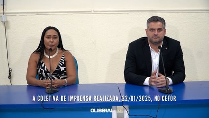 A coletiva de imprensa realizada, 22/01/2025, no Cefor