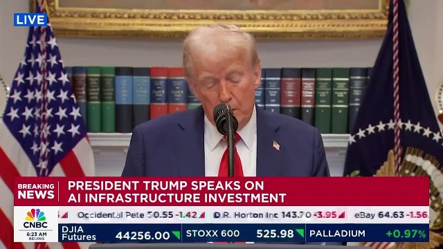 Presidente Trump Fala sobre investimento em infraestrutura de inteligência artificial