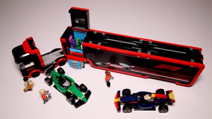 Lego City 60445 F1 Truck with RB20 & AMR24 F1 Cars Speed Build